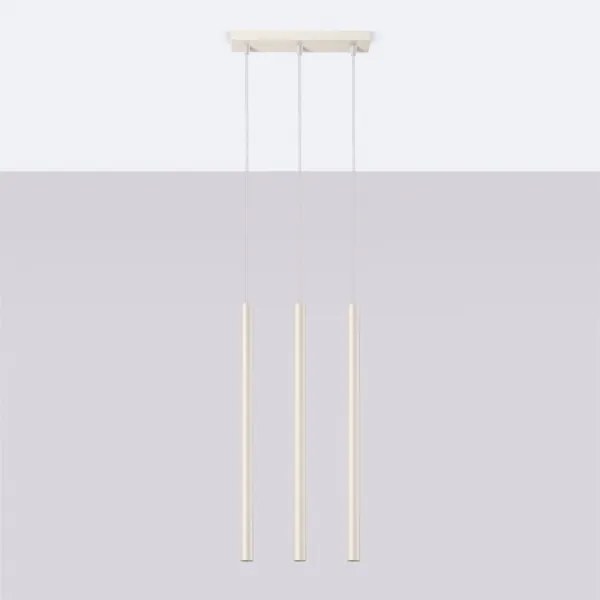 Sollux SL.1514 - Csillár zsinóron PASTELO 3xG9/8W/230V krémes