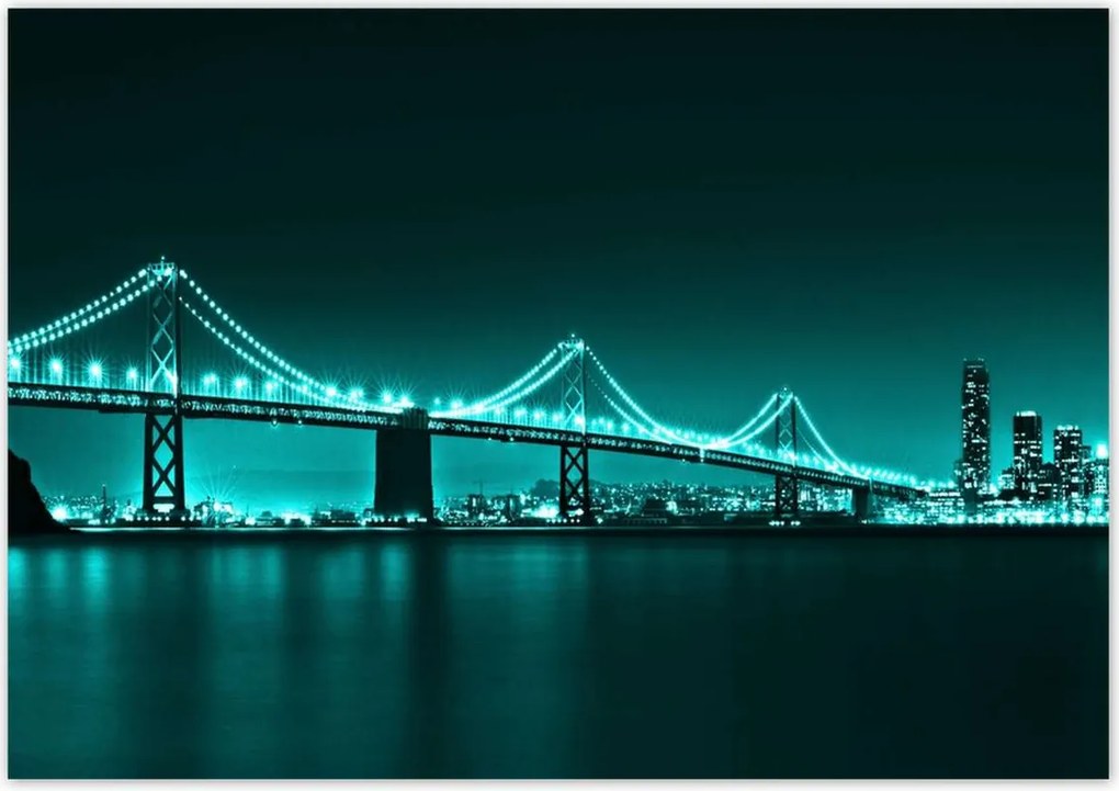 Poszterek 100x70 Türkiz kilátás híd