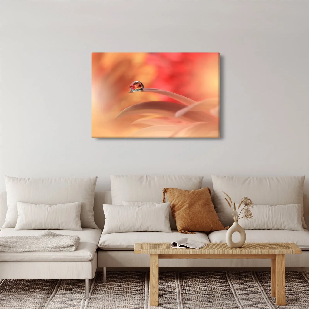 Virágos harmatcsepp képe (90x60 cm)