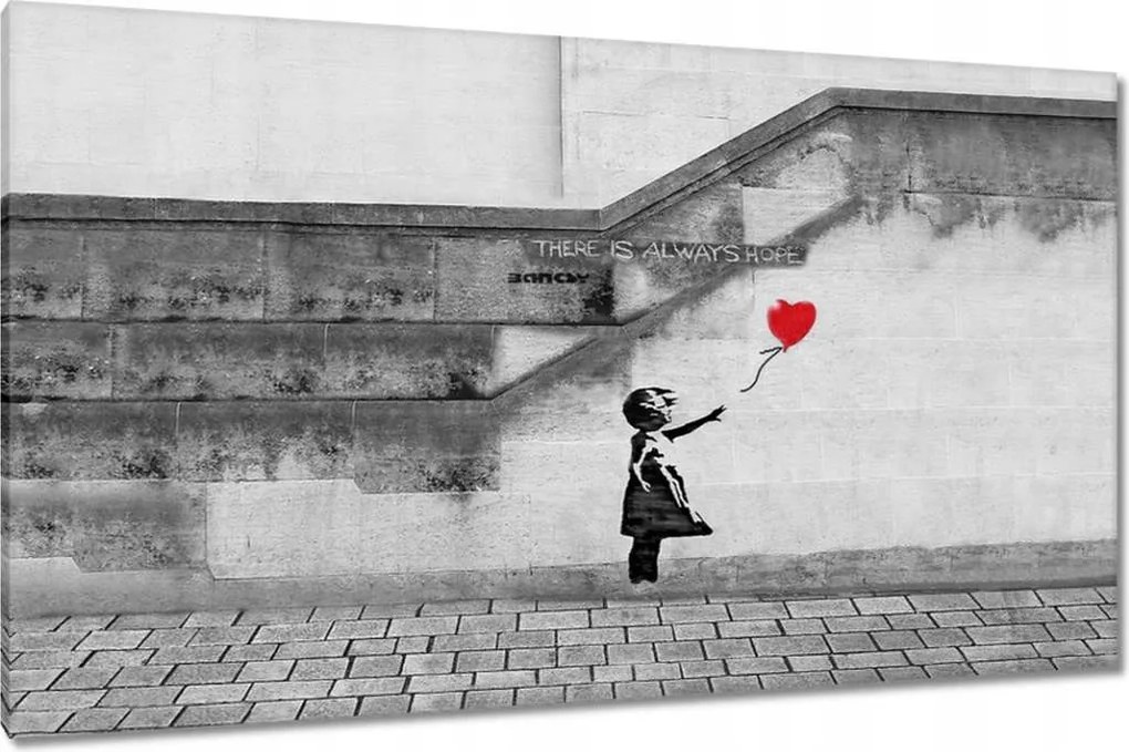 Vászonkép 120x70 Banksy Lány Hope