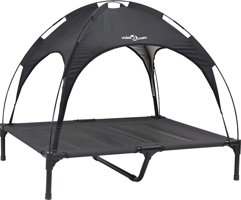 vidaXL Kutyafekhely Fekete 92 x 77 x 82,5 cm Acél