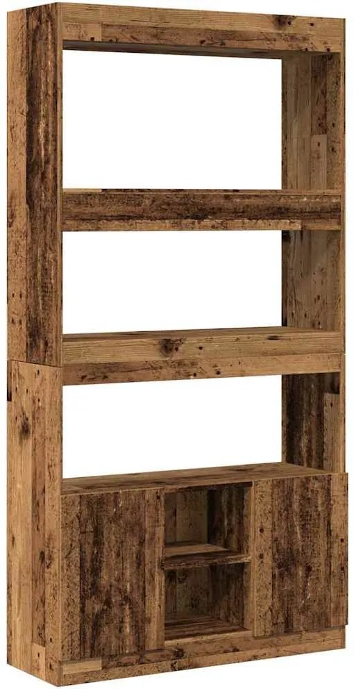 vidaXL antik fa színű szerelt fa magasszekrény 92 x 33 x 180 cm