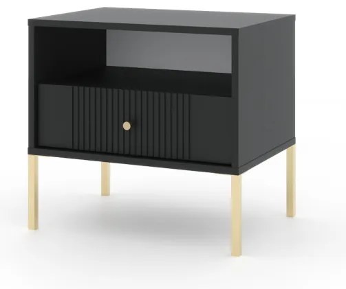 Éjjeliszekrény Fekete Színben. ISEO IS06