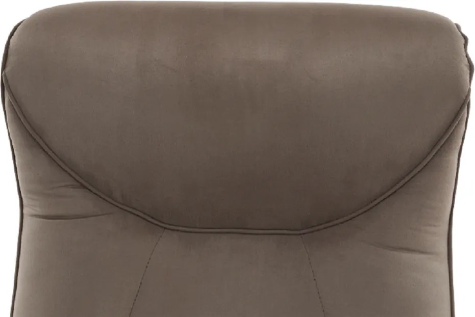 Mechanikusan állítható pihenő fotel, szürkés barna textil, SUAREZ