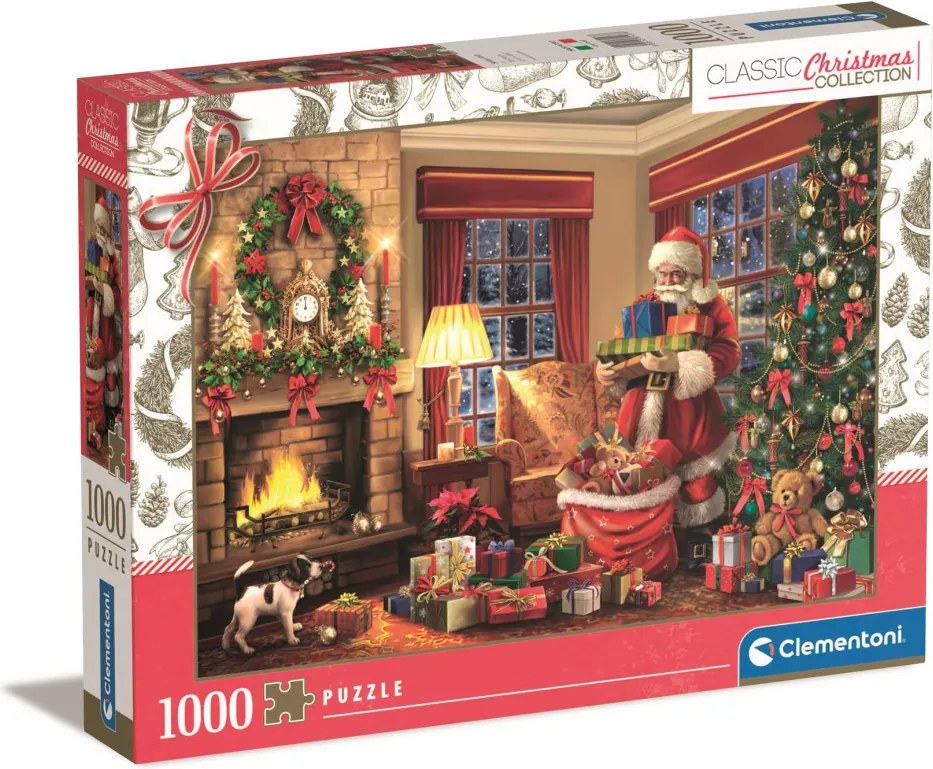 Karácsonyi Santa's Gift 1000 db-os puzzle Clementoni