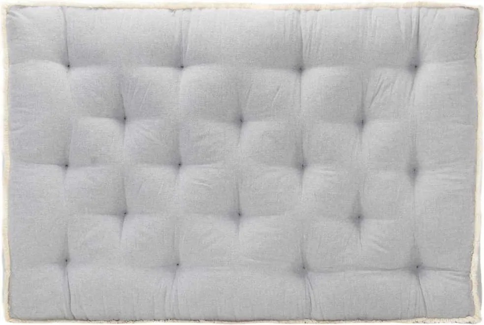 vidaXL szürke raklapkanapé-párna 120 x 80 x 10 cm