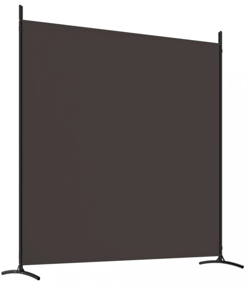 3 paneles barna szövet paraván 525x180 cm