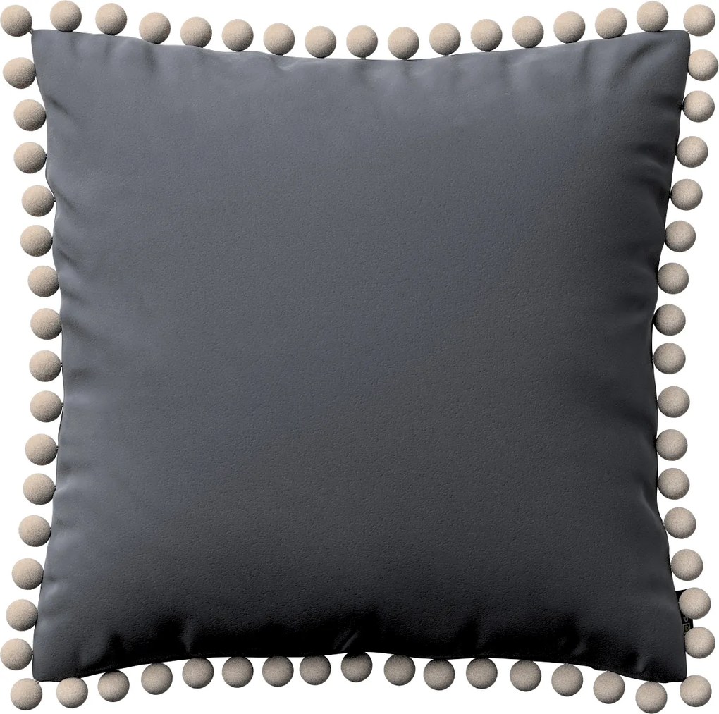Dekoria párnahuzat Wera grafitszürke velvet 45x45