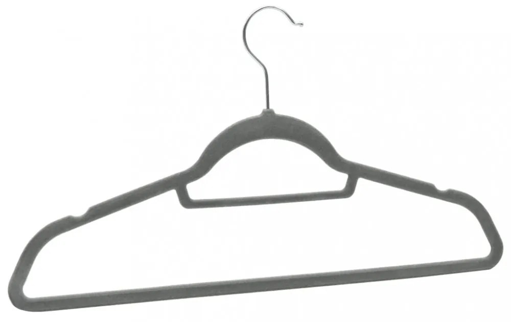 1000 db szürke csúszásmentes bársony ruhaakasztó