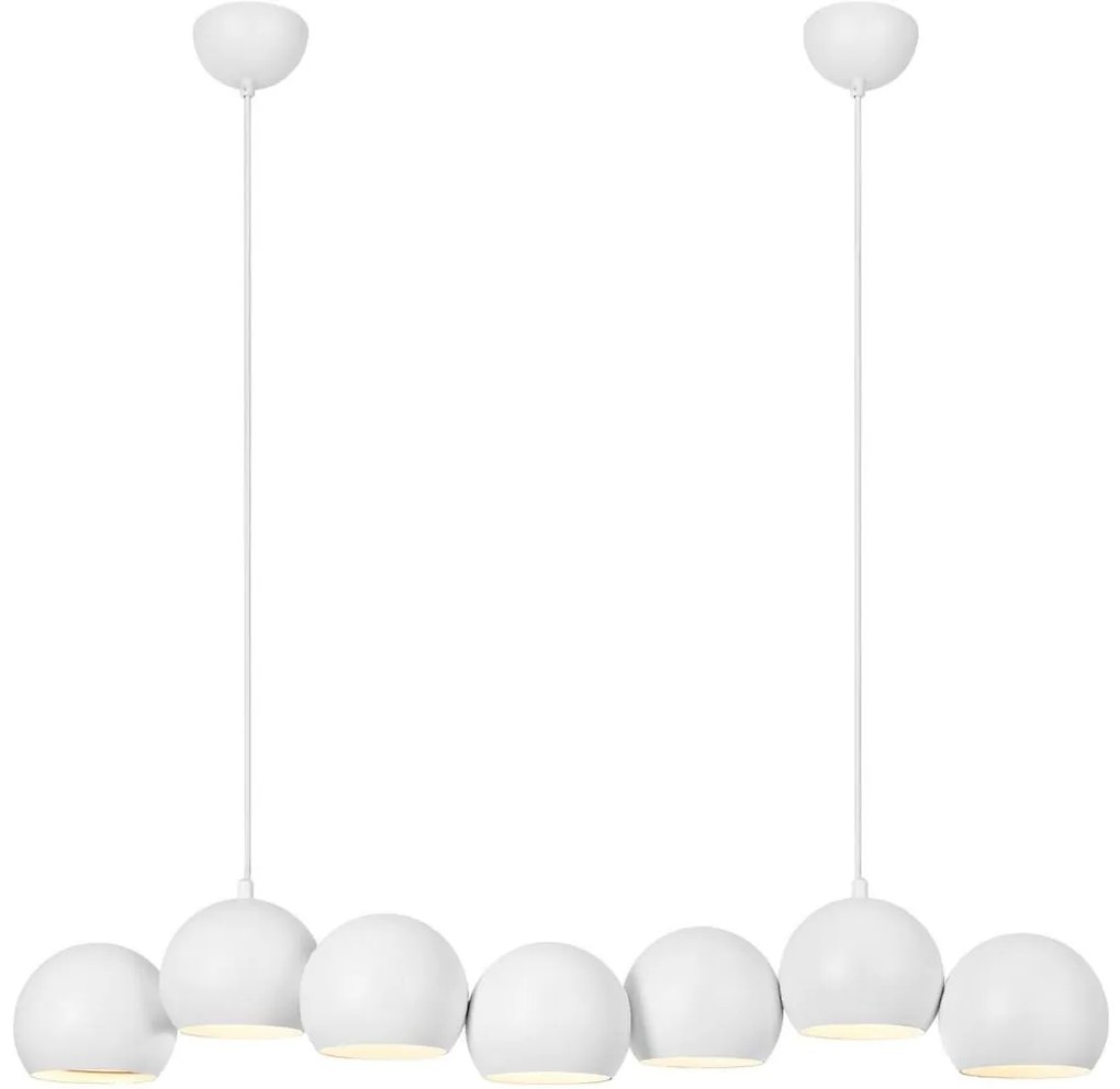 Markslöjd 108859 - Csillár zsinóron CUPOLO 7xE14/40W/230V fehér