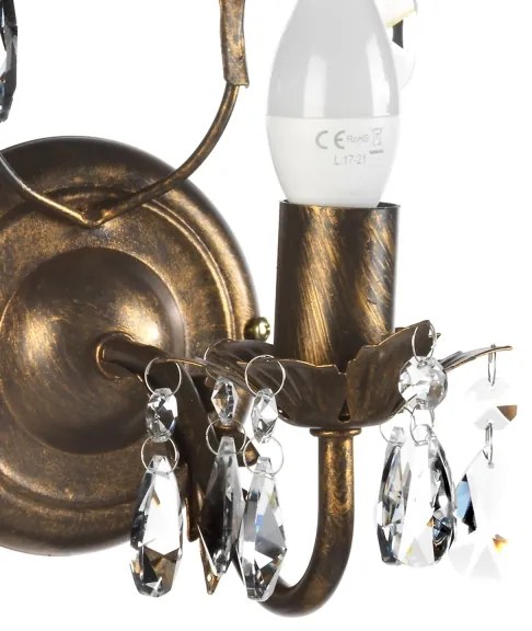 ONLI - Fali lámpa TERESA 1xE14/6W/230V bronz