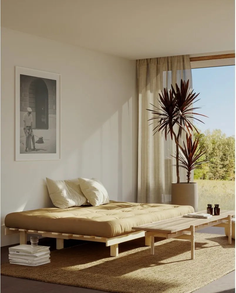 Rózsaszín kordbársony kanapé 200 cm Lean – Karup Design