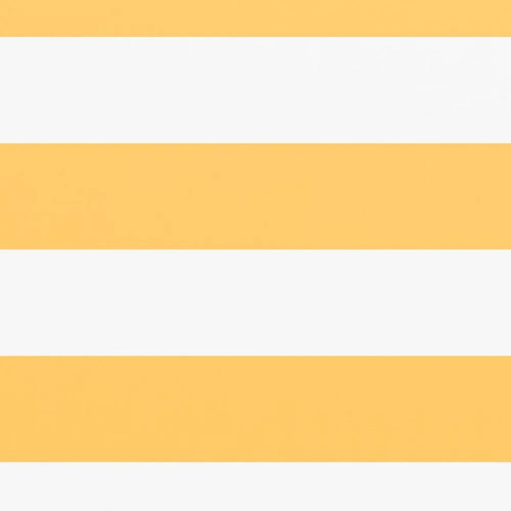 fehér-sárga oxford-szövet erkélyparaván 120 x 300 cm