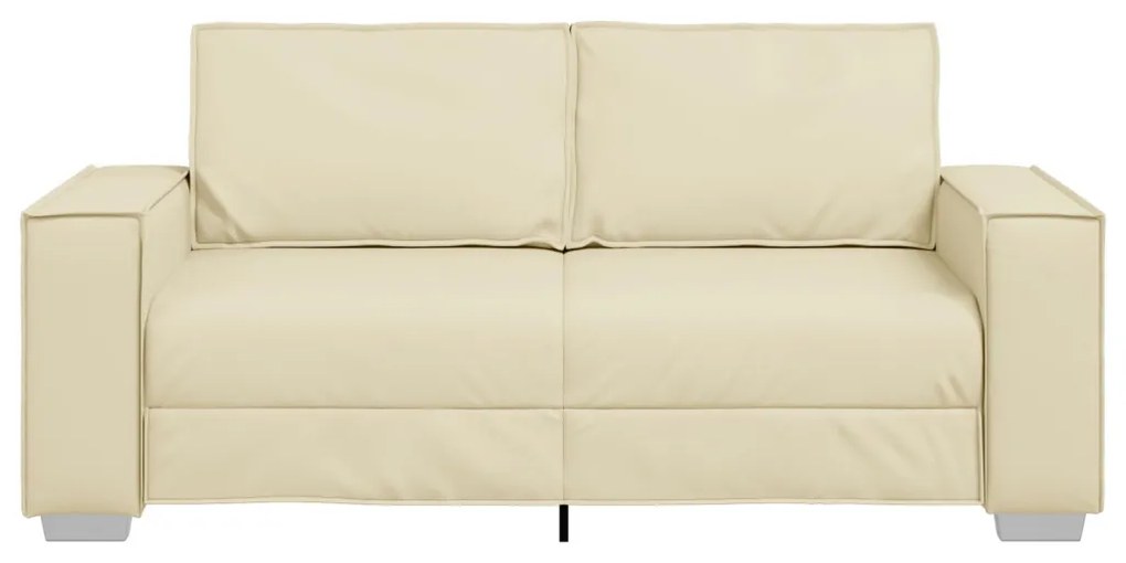 Kétszemélyes Kanapé Krém 140 cm Műbőr