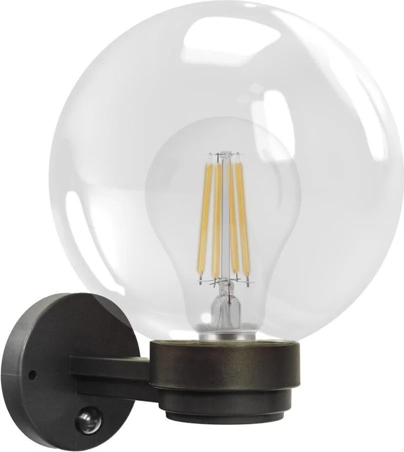 Brilagi - Kültéri fali lámpa érzékelővel HARBOR 1xE27/40W/230V IP33 antracit/átlátszó