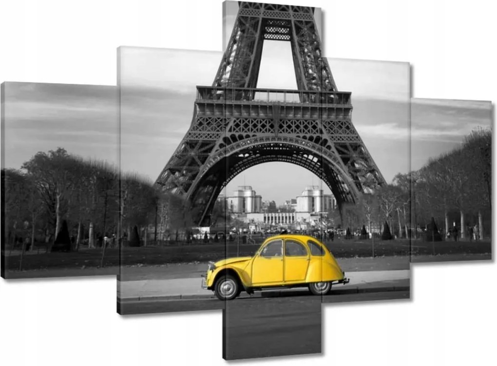 Vászonkép 100x70 Sárga Citroen Párizsban