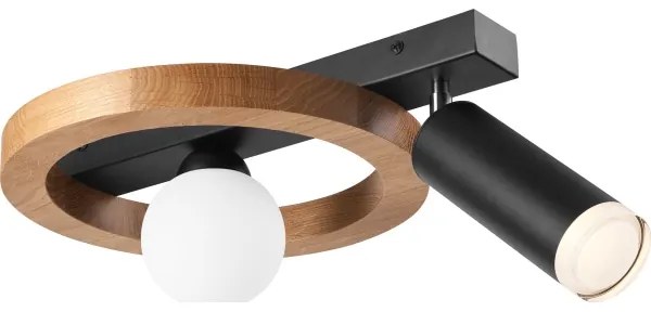 Spotlámpa OTIS 1xG9/5W/230V + 1xE27/15W/230V tölgy