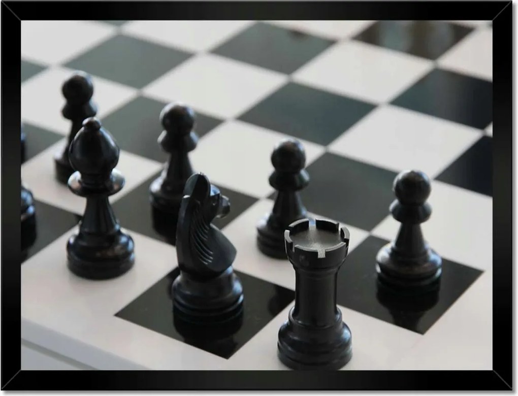 Poszterek keretben 40x30 Fekete sakkfigurák