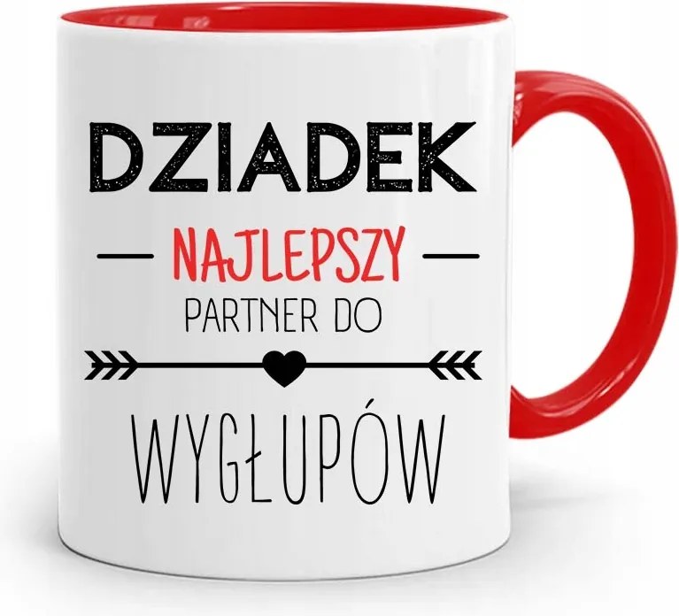 Piros Bögre Nagypapának Legjobb Partner nyomtatott fényképpel