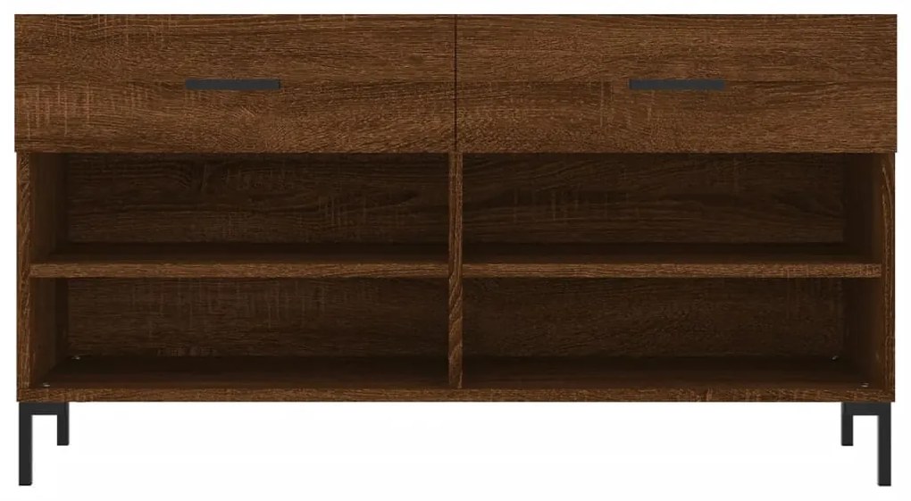 vidaXL barna tölgy színű szerelt fa cipőpolc 102x35x55 cm
