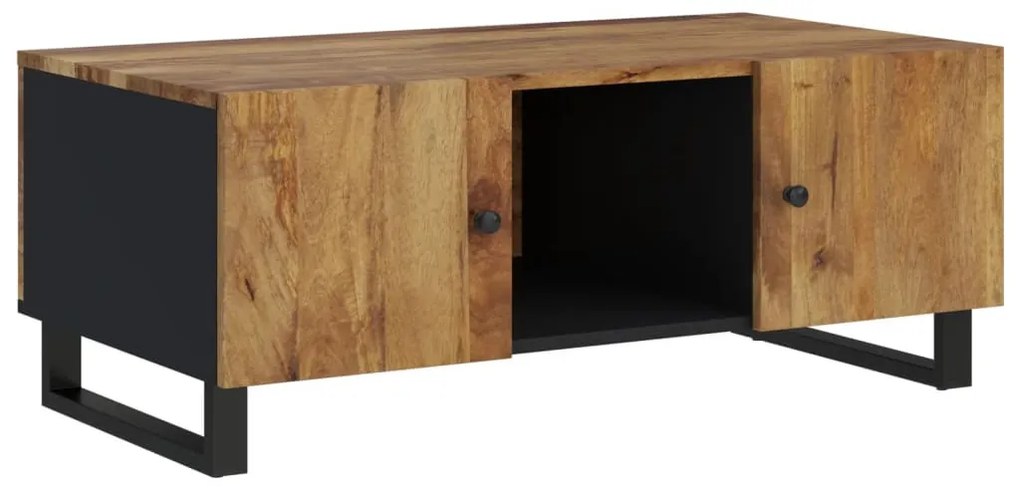 Tömör mangófa és szerelt fa dohányzóasztal 100 x 54 x 40 cm