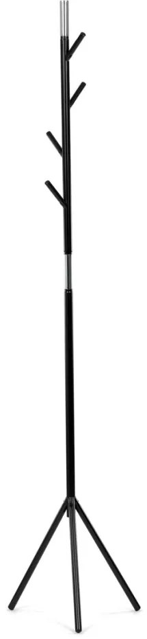Modern Állófogas, magasság 179 cm, fém szerkezet, matt fekete lakk, teherbírás 6 kg