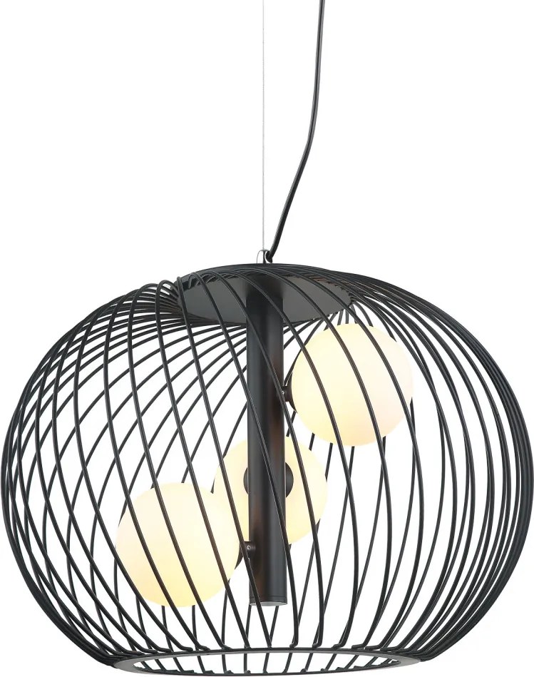 Italux CLARISA MDM-3843-3 BK Függőlámpa 3x25W/E27 IP20