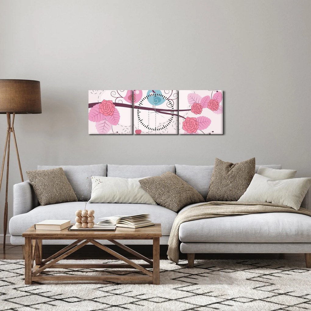 Kép - Szerelmi idő (órával) (90x30 cm)