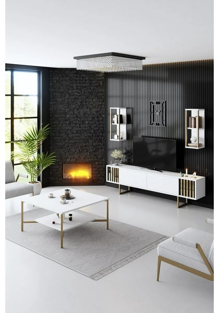 Gold Line White dohányzóasztal