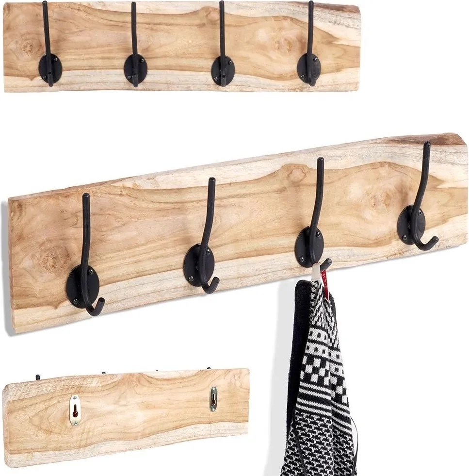 Fali ruhaakasztó Fa Tömör Home Styling Collection 49,5cm