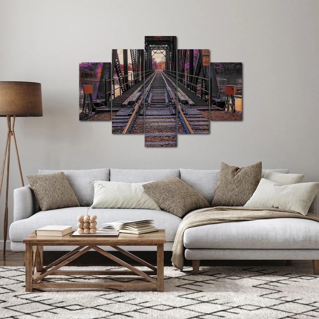 Egy vasúti híd képe (150x105 cm)