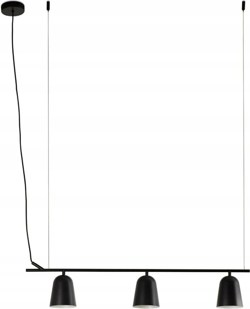 Faro Studio Lineal függeszték, 3xE14, fekete, 200 cm-es kábel
