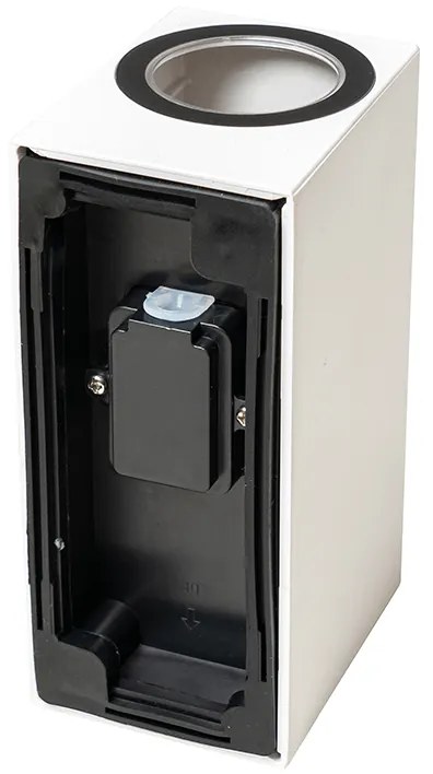 Modern kültéri fali lámpa fehér műanyag 2-lámpás - Baleno