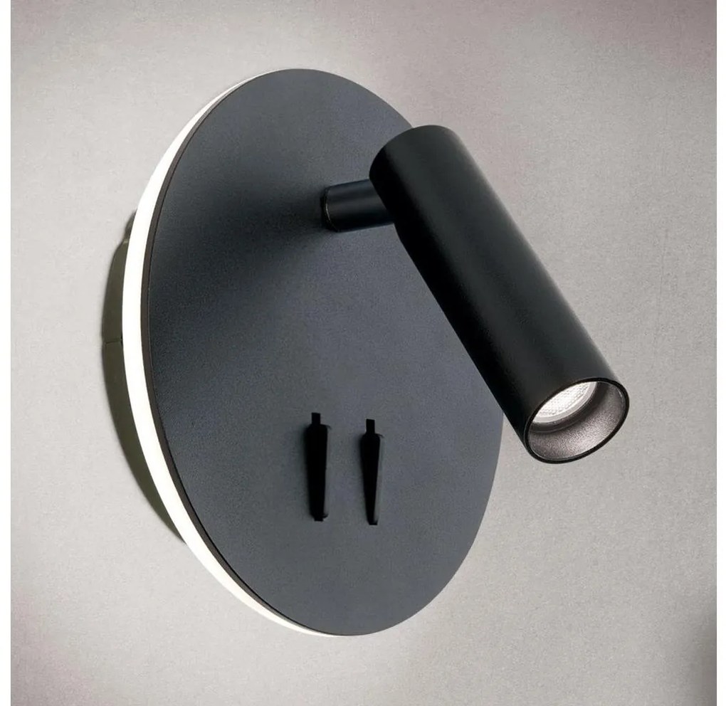 Orion WA 2-1467 - LED Fali spotlámpa LENNY LED/6W/230V + LED/3W fekete