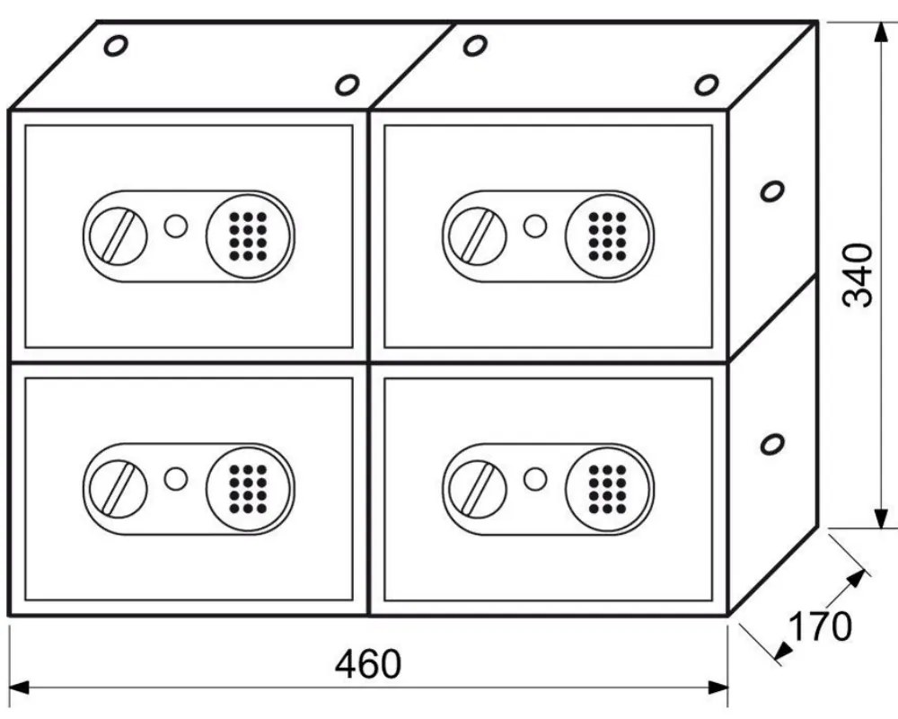 Bútorszéf készlet RS 17, 4 db, fehér