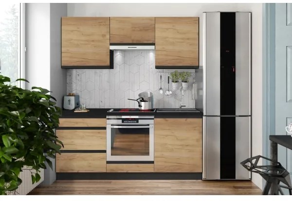 MARINA 180 cm-es konyhabútor, Craft tölgy