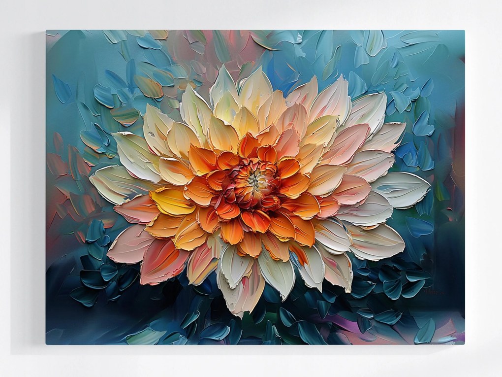 Vászonkép Canvas Természet Virág Dália Krizantém 3D Textúra 100x75