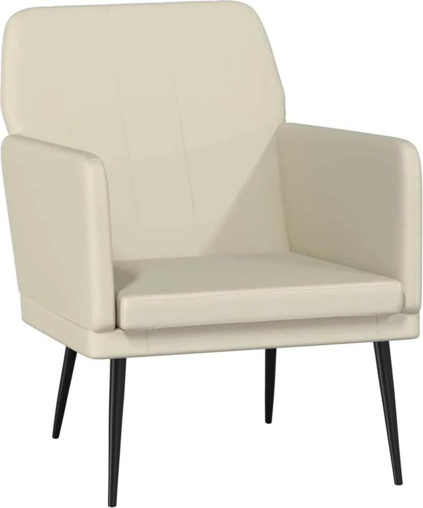 vidaXL krémszínű műbőr fotel 61 x 78 x 80 cm