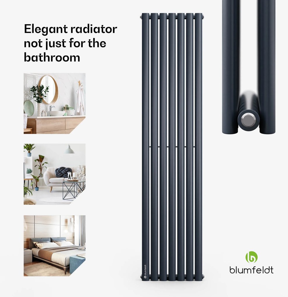 Blumfeldt Tallheo, 41 x 180, radiátor, fürdőszoba radiátor, csőradiátor, 691 W, melegvzes, 1/2