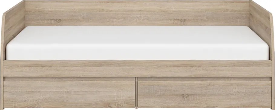 Ágy 2S, 90x200, sonoma tölgy, NORTY TYP 28