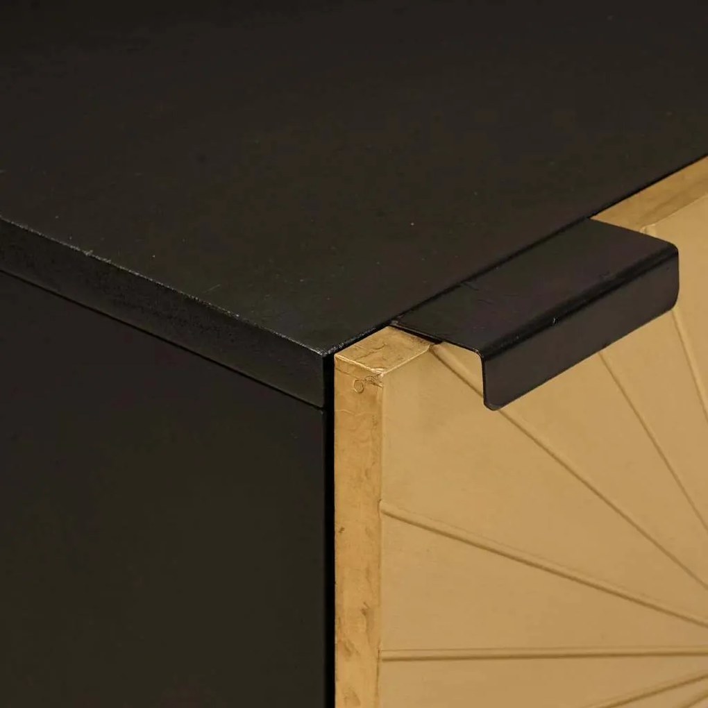 Éjjeli asztal Fekete és Arany 40 x 33.5 x 46 cm
