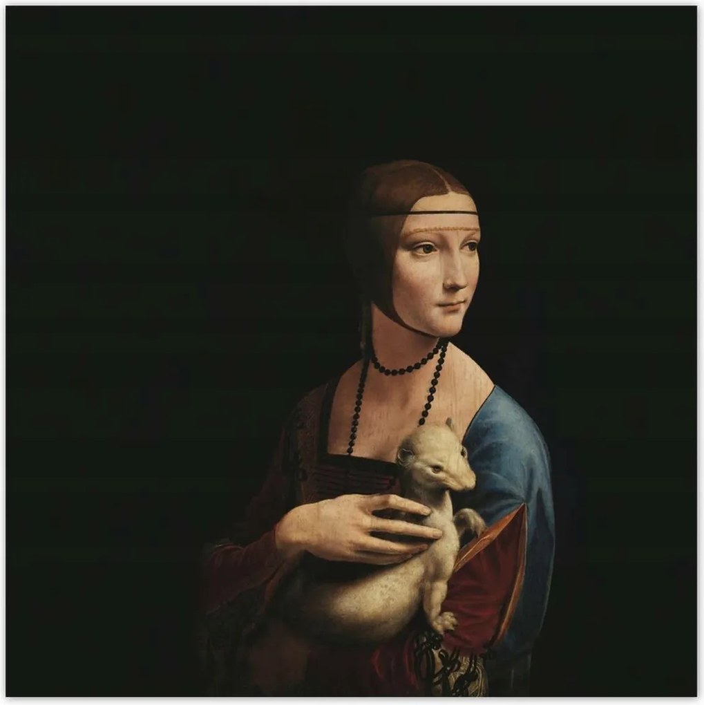 Poszterek 30x30 Hölgy menyéttel Gronostaj