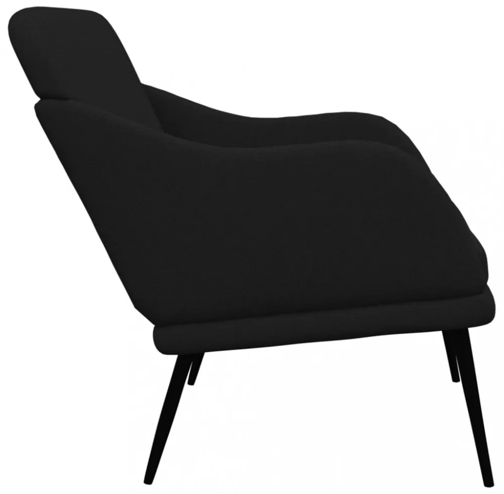 vidaXL fekete szövetpad 110 x 76 x 80 cm