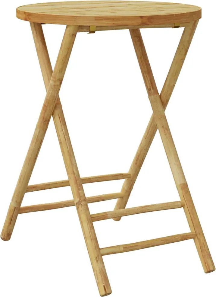vidaXL összecsukható bambusz kerti asztal Ø55x75 cm