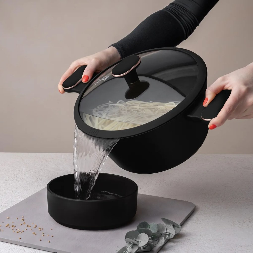 BerlingerHaus Black Rose titánbevonatú edénykészlet, 10 darabos