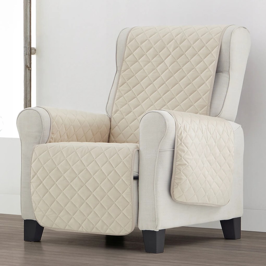 Ágytakaró velúr steppelt csepegésvédő vastag csúszásgátló bézs