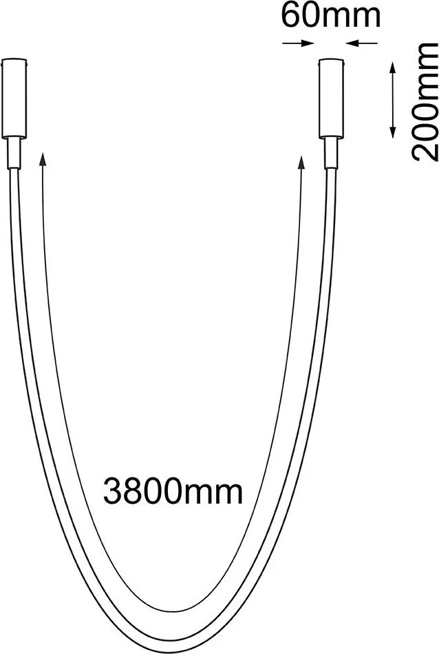 ANTIGO 5058 HEBI Modern Függesztett Lámpa Fekete LED IP20