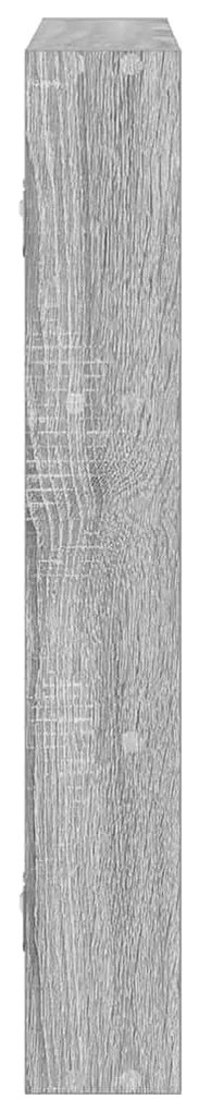 szürke sonoma színű szerelt fa fali polc 43 x 9 x 60 cm