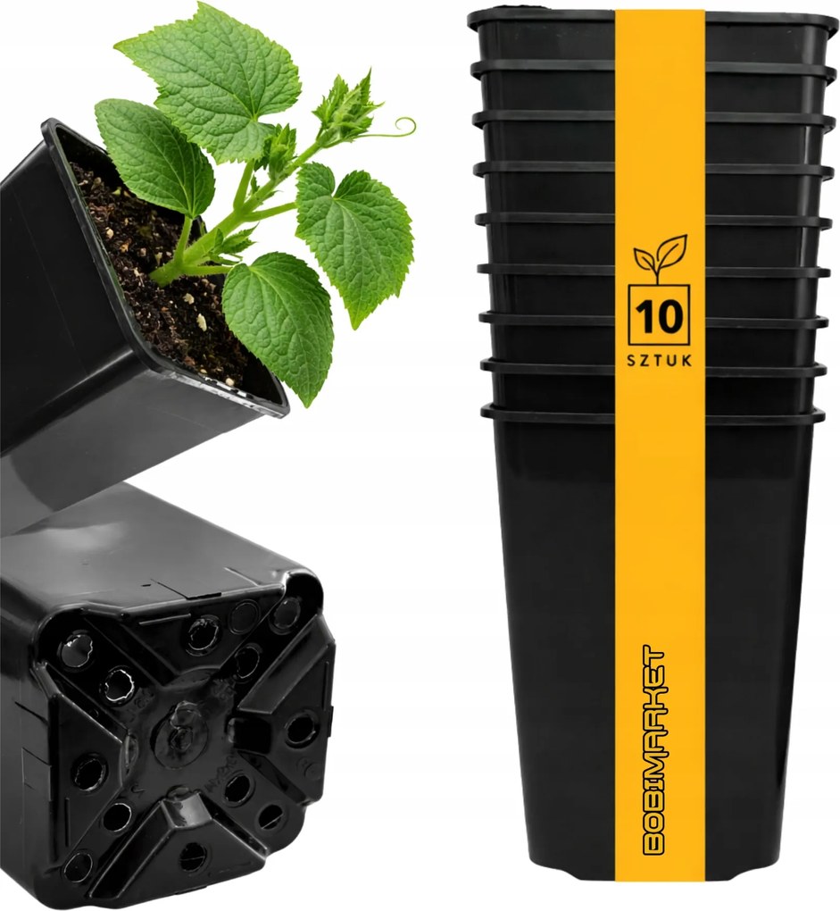 Ültető kaspó 0,8l vetéshez 9x9x14 10