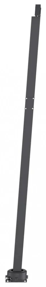 kék és fehér kézzel kihúzható LED-es napellenző 450 x 300 cm